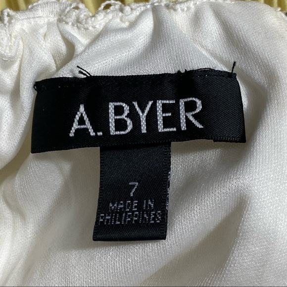 A.BYER NWT retro strapless lace bodice pleated chiffon high low belted dress 7 - Picture 8 of 10